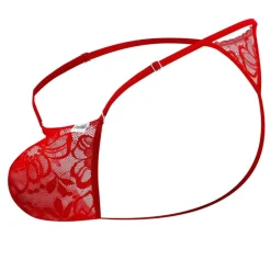 String Ficelle Dentelle Rouge