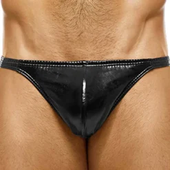 String Ficelle Latex Noir