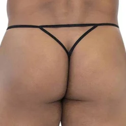 String Ficelle Résille Noir