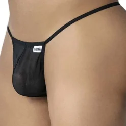 String Ficelle Transparent Noir