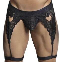 String Jarretière Dentelle Noir