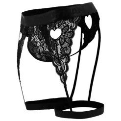 String Jarretière Dentelle Noir