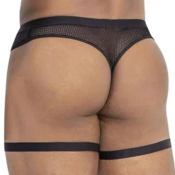 String Jarretière Mesh Noir