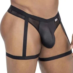 String Jarretière Mesh Noir