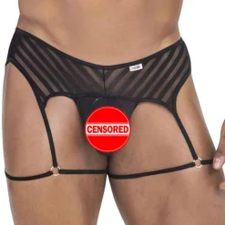 String Jarretière Résille Noir