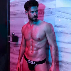 String Logo Coton Noir