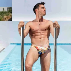 String Microfibre Tropical Summer Blanc