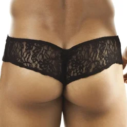 String Mini Cheek Dentelle Noir