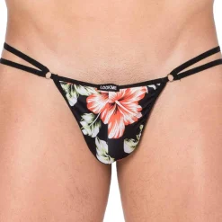String New Look Double Ficelle Floral Noir