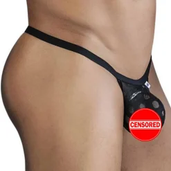 String Polka Mesh Noir