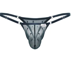 String Résille à Pois Vert