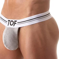 String Sans Ficelle French Coton Gris Chiné