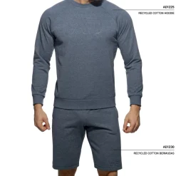 Sweat-Shirt Coton Recyclé Bleu