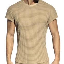 T-Shirt Casual Checkmate Beige