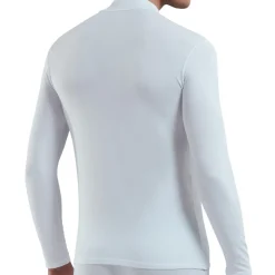 T-Shirt Col Montant Coton Modal Blanc