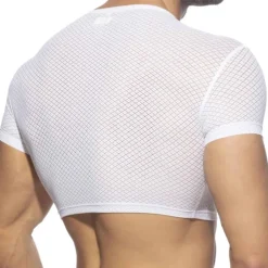 T-Shirt Crop Fantasy Diamond Blanc