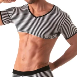 T-Shirt Crop Sailor Noir