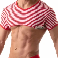 T-Shirt Crop Sailor Rouge