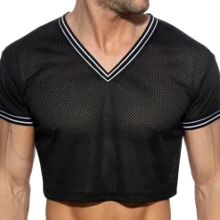 T-Shirt Crop Slam Mesh Noir