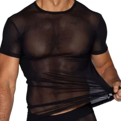 T-Shirt en Mesh Noir
