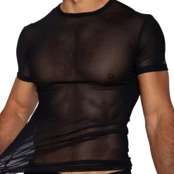 T-Shirt en Mesh Noir
