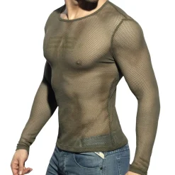 T-Shirt Manches Longues Mesh Kaki