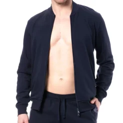 Veste Basic Terry Bleu Marine