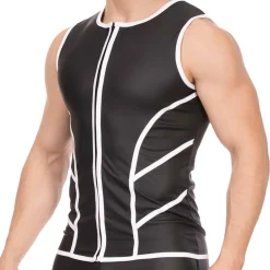 Veste Biker Robin Noir - Blanc