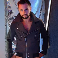 Veste Motard Alpha Anthracite