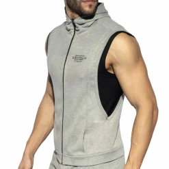 Veste Sport à Capuche First Class Gris Chiné